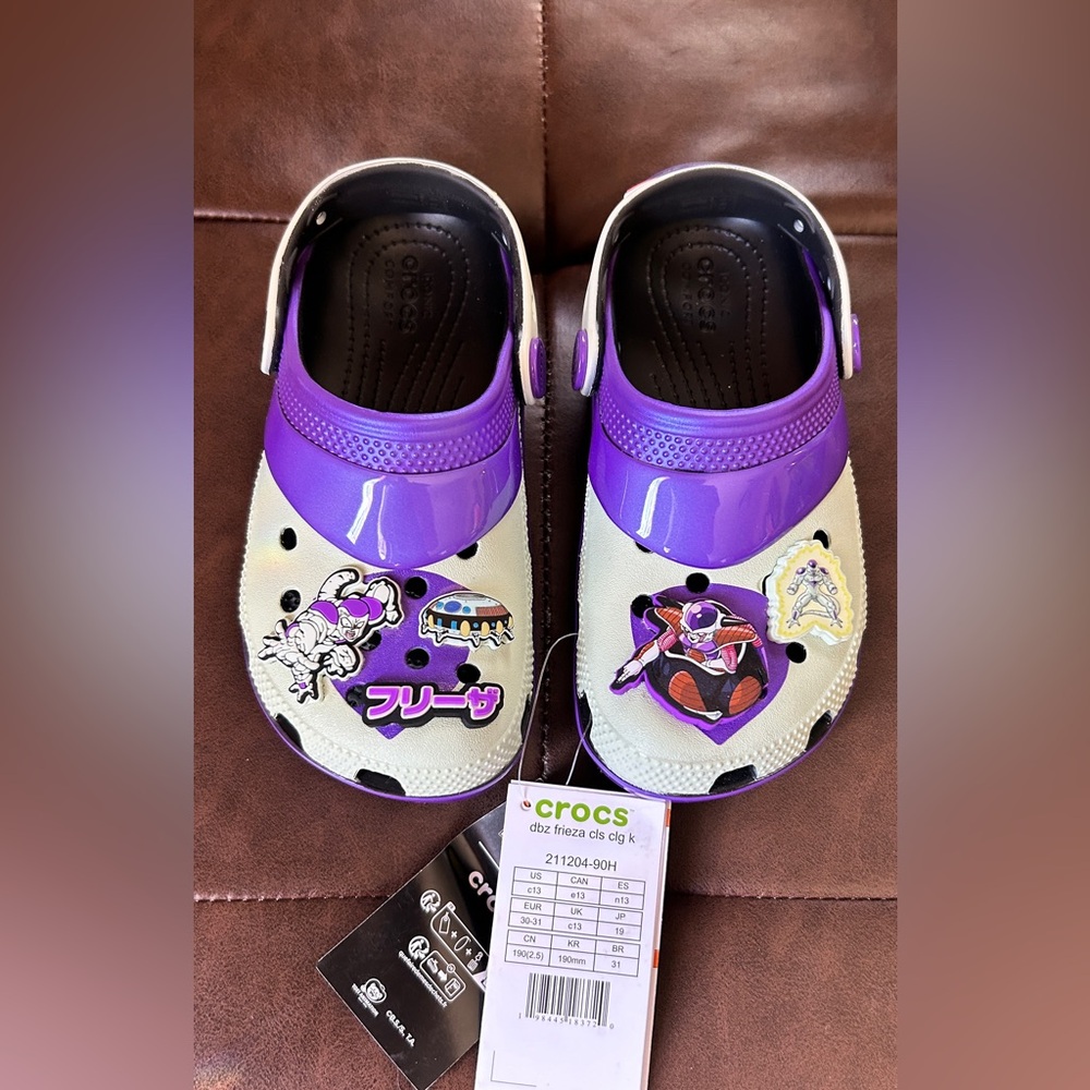 CROCS Kids' Purple and White Dragon Ball Z Frieza Clogs